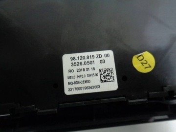 CITROEN JUMPY III EXPERT PROACE PANEL AUTORÁDIO 98120819ZD