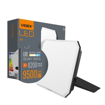 HALOGEN LED Czarny Mniej Drażni Oczy Długa Żywotność Solidny 100W IP65 IK07