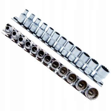 NASADKI KRÓTKIE 1/4'' 12-KĄTNE CALOWE CR-V 12 SZT