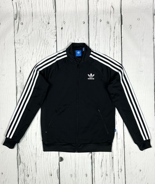 ADIDAS ORIGINALS Bluza Track Rozpinana Damska Duże Logo na Plecach r. XS