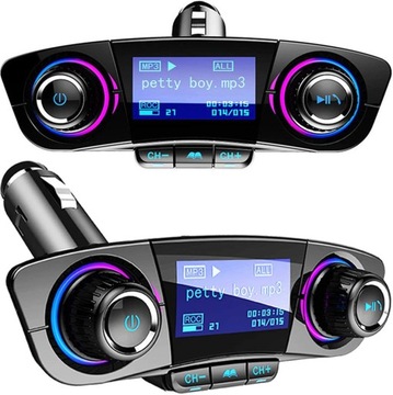 TRANSMITER FM BLUETOOTH 5.0 USB WIELOFUNKCYJNY 8w1