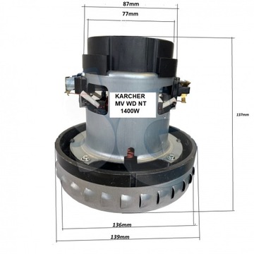 Турбинный двигатель для Karcher WD2 WD3 MV2 MV3.