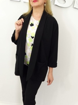 Komplet Damski Garnitur Marynarka Spodnie Duże Rozmiary 48 4XL