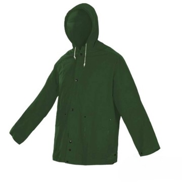 Kurtka PRZECIWDESZCZOWA nylon z kapturem zielona SZTORMIAK Rozmiar XXL