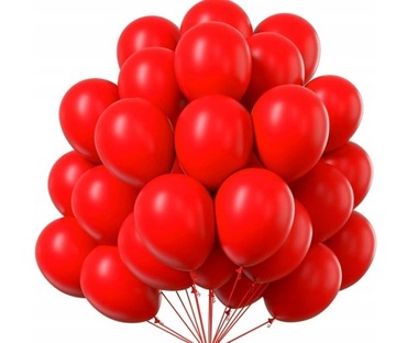 Mocne Balony Czerwone 50 szt Ślub Wesele Urodziny