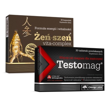 OLIMP ZESTAW ŻEŃ-SZEŃ + TESTOMAG LIBIDO POTENCJA