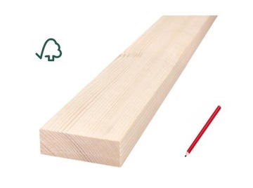 Deska surowa 2,5x7,5x180cm świerk kantówka szlifowana sosna heblowana