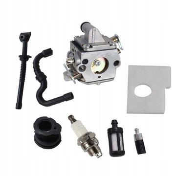 1 gaźnik 1 przewód paliwowy i 1 przewód olejowy