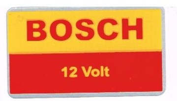 NAKLEJKA BOSCH 12V CEWKA ŻÓŁTO - CZERWONA