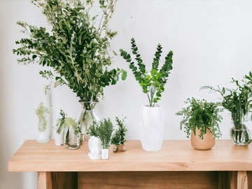 ИСКУССТВЕННАЯ ВЕТКА ЭВКАЛИПТА XXL УКРАШЕНИЕ ДЛЯ ВЫСОКОЙ ВАЗЫ С БУКЕТАМИ 80см