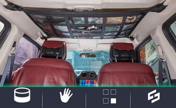 Зарядка сетки под потолком автомобиля 90x65 см 30satts