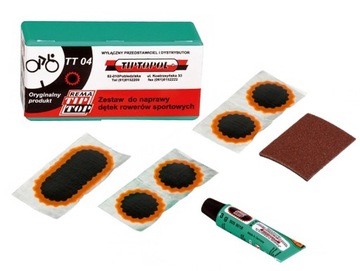 НАБОР ДЛЯ РЕМОНТА ТРУБ STRONG PATCHES TIP TOP PATCHES КЛЕЙ НАЧАЛЬНАЯ БУМАГА