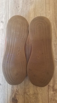 Buty CLARKS Superlight 41/42 26.5cm Skórzane* półbuty z plecionką stan BDB