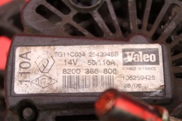 ALTERNÁTOR 8200386806 NISSAN NOTE 1 I E11 1.5 DCI 86 KM 05-09