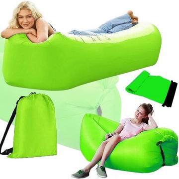 LAZY BAG NADMUCHIWANA ROZKŁADANA SOFA LEŻAK MATERAC NA POWIETRZE NA PLAŻE