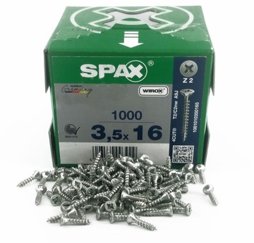 Wkręty Spax 3,5x16 1000szt WIROX PZ1