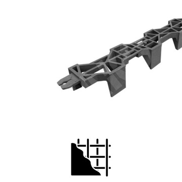 LISTWA DYSTANSOWA STROPOWA 25MM 100MB LISTWA DYSTANS LINIOWY POD ZBROJENIE