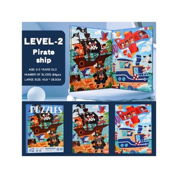 Puzzle Magnetyczne UKŁADANKA 2 w 1 Duża książka