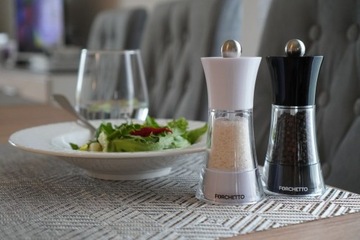 ZESTAW MŁYNKÓW PIEPRZ SÓL FORCHETTO PIONI 13CM 2SZ