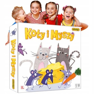 Koty i Myszy GRA PLANSZÓWKA Towarzyska Ciekawa ROZGRYWKA dla Dziecka SUPER