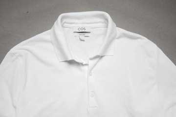 COS polo biała koszulka regular pima cotton L