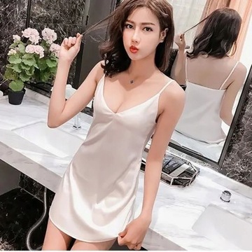 Sexy Camisole Women'S Summer Mid-Length Dress Deep