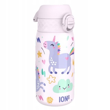 Stalowa butelka z ustnikiem Double Wall 320ml - Jednorożce (ION8)