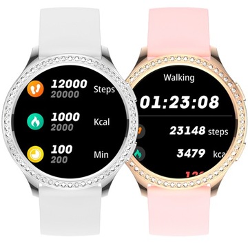 SMARTWATCH DAMSKI ZEGAREK EXCLUSIVE CIŚNIENIE ROZMOWY POWIADOMIENIA MENU PL