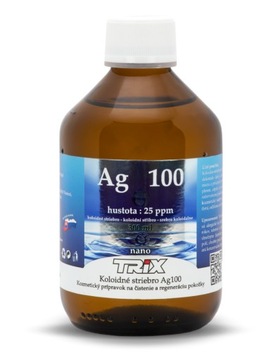 NANO SREBRO KOLOIDALNE 300 ml 25 ppm szklo TOP