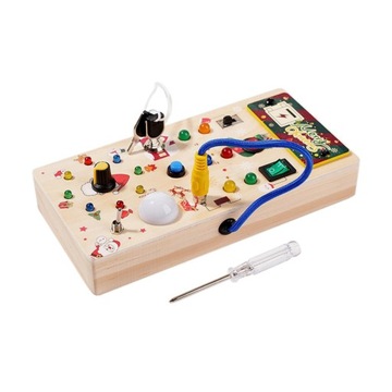 Małe dzieci Montessori LED Busy Board Lights Switch Toy dla dzieci