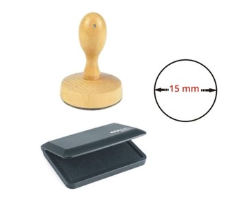 GRYF PIECZĄTKA RĘCZNA LOGO STEMPEL GRAFIKA ŚR 15mm