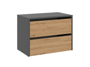 SCHOWEK SZAFKA NA BUTY 60X34 ANTRACYT DĄB ARTISAN