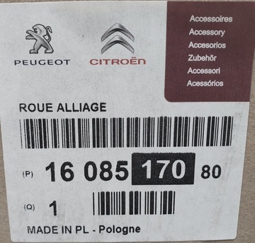 NOWE ORYGINALNE ALUFELGI CITROEN 17 Jumpy III 3