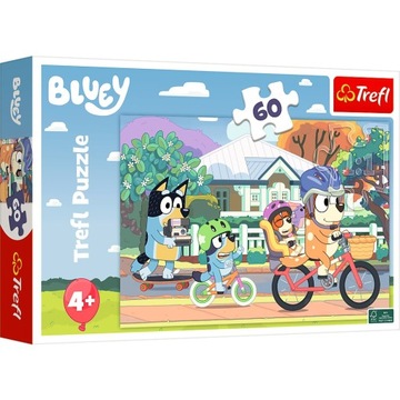 PUZZLE 60 BLUEY Wesoły Bluey układanka dla dzieci +4 lata