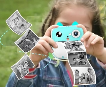 APARAT CYFROWY NATCHMIASTOWY Z DRUKARKĄ DLA DZIECI GRY 13 ROLK N