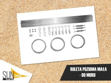 ZESTAW DO MONTAŻU ZEWNĘTRZNYCH ROLET RZYMSKICH POZIOMYCH DO MURU- MAŁY