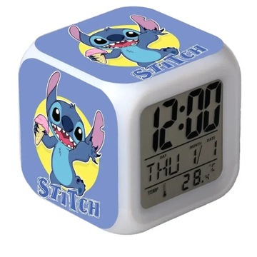 ЦВЕТНОЙ СВЕТОДИОДНЫЙ БУДИЛЬНИК LILO & STITCH С УВЕЛИЧИВАЮЩИМСЯ ЦИФРОВЫМ ИЗМЕНЕНИЕМ СВЕТА