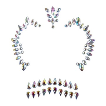 Маска для лица «Хэллоуин» с кристаллами «Серебряный ЧЕРЕП»