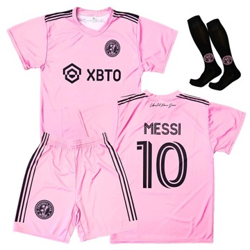 KOMPLET PIŁKARSKI MESSI INTER MIAMI + GETRY Rozmiar M STRÓJ SPORTOWY
