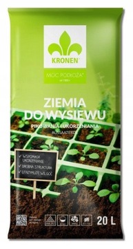 Kronen Podłoże Ziemia do Wysiewu i Pikowania 20L