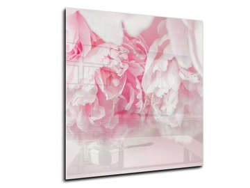 panel szklany między meble dekor 50x55 kwiat