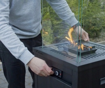 Зонтичный камин для патио Решетки газового обогревателя PATIO 8,2 кВт с КРЫШКОЙ