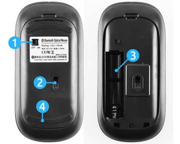 БЕСПРОВОДНАЯ КОМПЬЮТЕРНАЯ МЫШЬ BLUETOOTH БЕСШУМНАЯ ОПТИЧЕСКАЯ МЫШЬ
