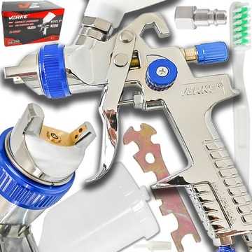 PISTOLET LAKIERNICZY DO MALOWANIA MALARSKI HVLP DYSZA 1,5mm ZBIORNIK 600 ML