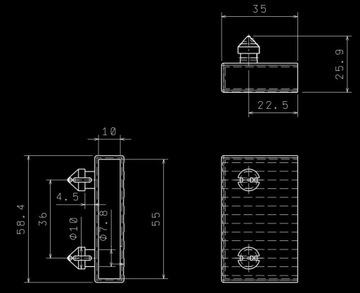 Крепление для держателя пружинной ленты на металлокаркас, 10 шт.
