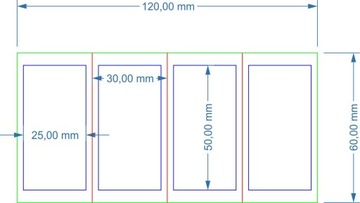 Adapter Tray 25x50 do 30x60 mm 4x1 HDF/MDF / Cavalry 1 szt.