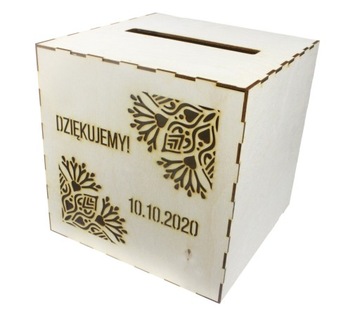 PUDEŁKO KOPERTY DREWNIANE DIY Personalizowane Wz18