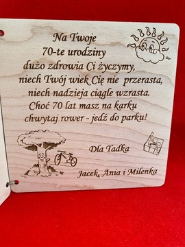 открытка на день рождения, деревянный подарок, велосипед