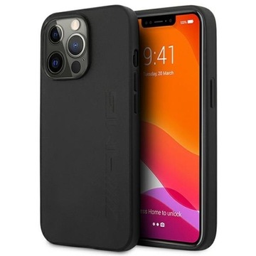 AMG LEATHER HOT STAMPED ETUI IPHONE 14 PRO CZARNY