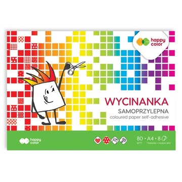 Blok samoprzylepny A4 8 kartek 80g HAPPY COLOR